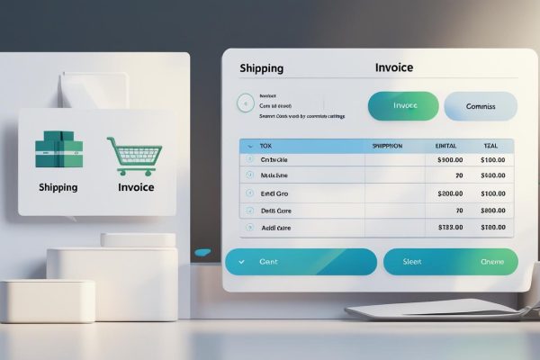 Shipping, invoice and commission settings